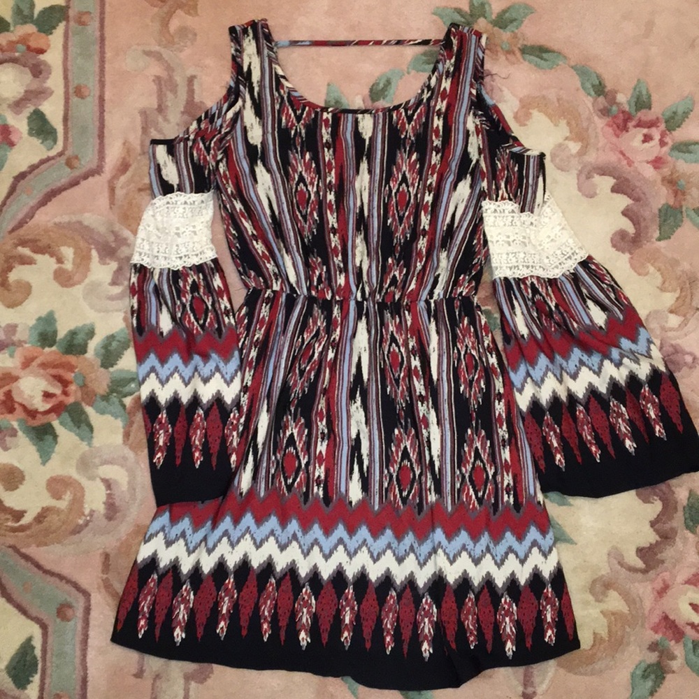 Long sleeve cold shoulder dress